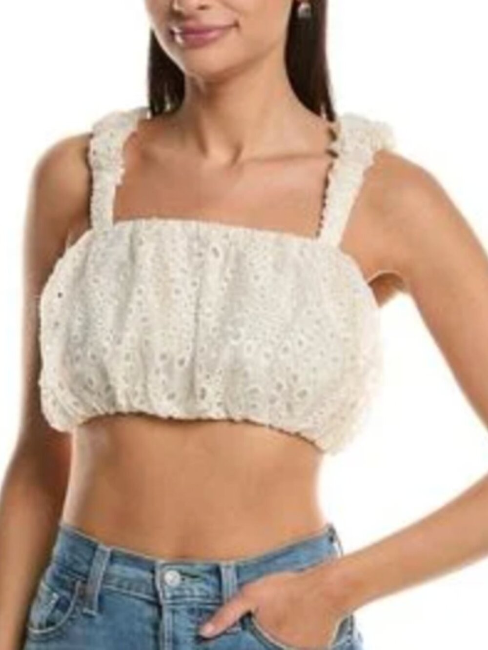 Ramy Book New York Crop Top Ivory